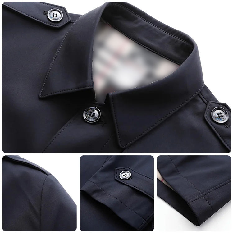 Gabardina de estilo de negocio de larga duración