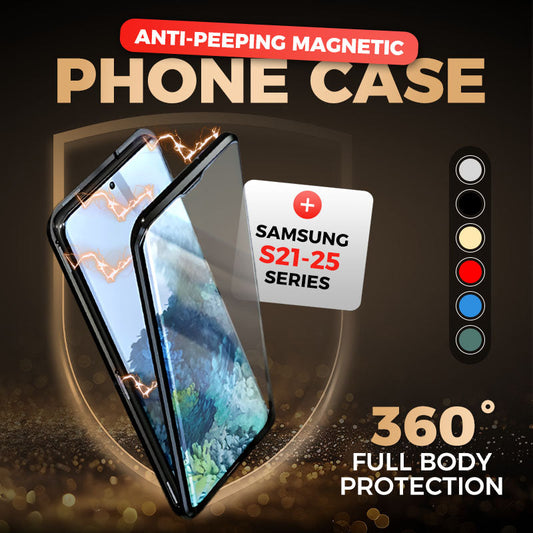 Funda de teléfono de dobre cara de vidro anti-peeping de vidro de dobre cara para a serie Samsung S25-21
