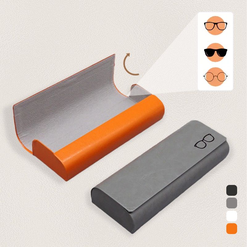 Estuche minimalista para gafas de cuero duro