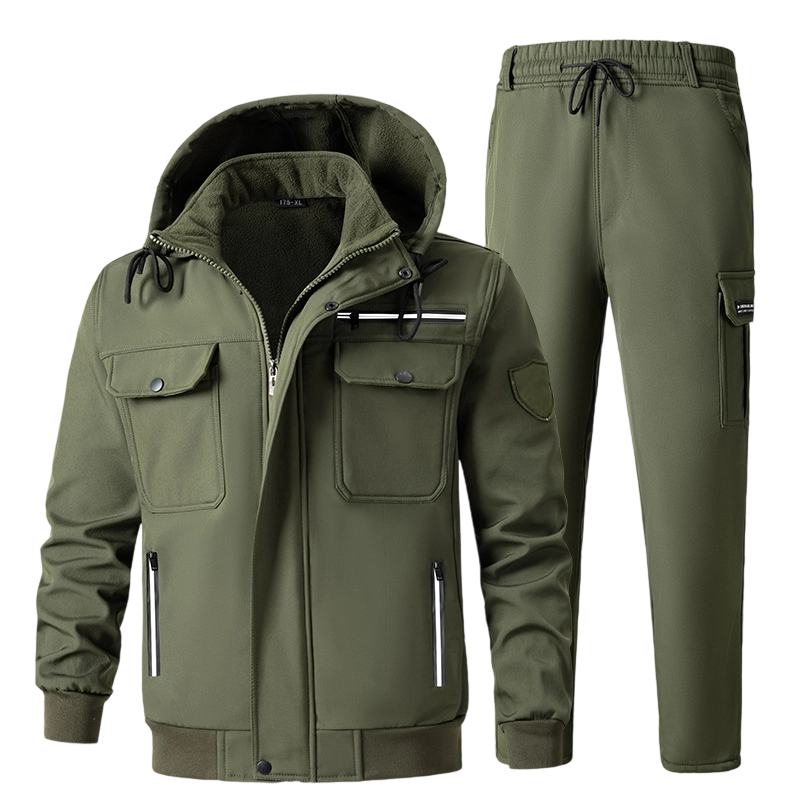 Chaqueta cortavientos aislante para hombre & Conjunto de pantalones