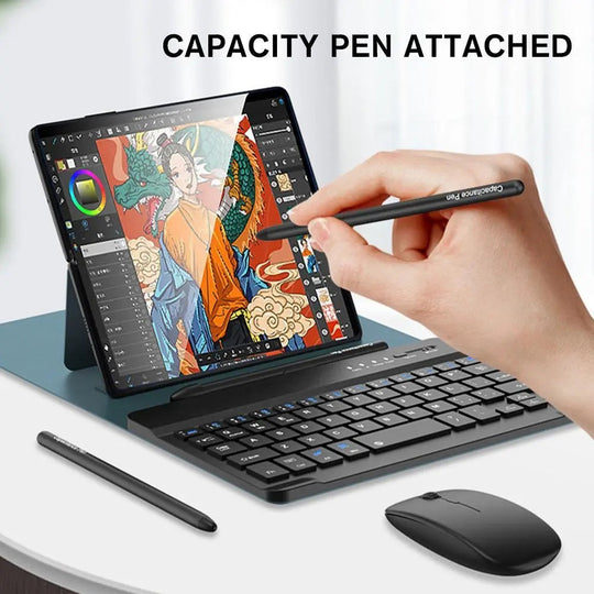 🎁New Year Sale 49% OFF⏳Bluetooth Wireless Keyboard with Leather Case for Samsung