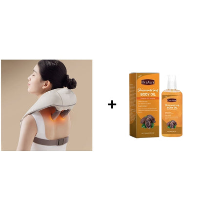 🎁Limited Time Half Price⏳ - Neck and Shoulder Heat Massager ( with Massage Oil)