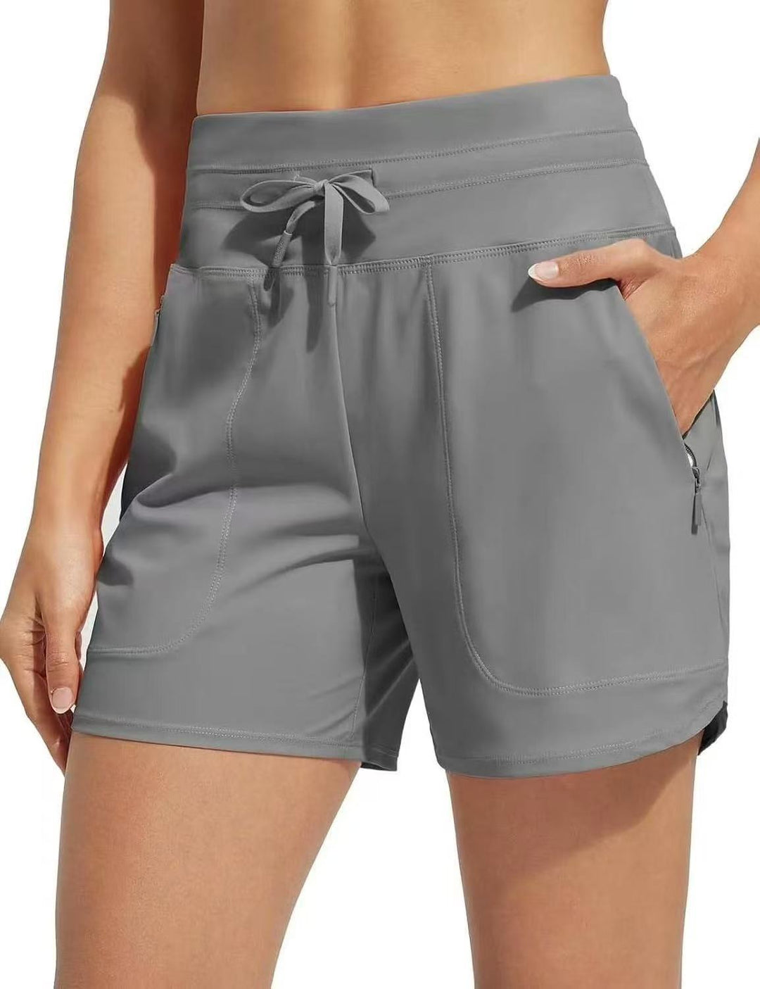 💎 50% OFF! 💎 Women's 5" High-Waisted Swim Board Shorts – Quick-Dry, UPF 50+, Zipper Pockets & Built-In Boxer Liner