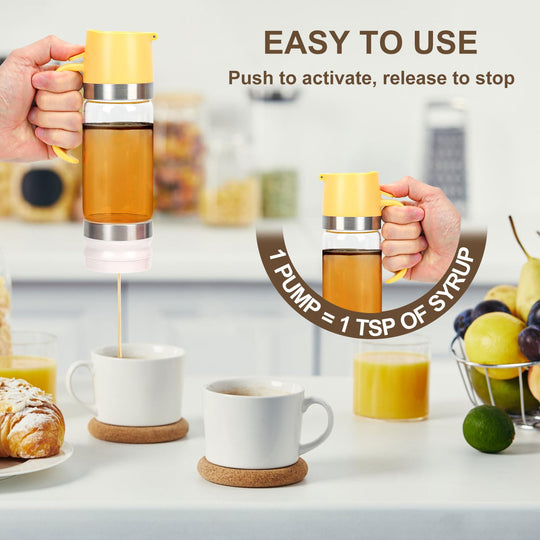 🍯 50% OFF NOW! ✨ 9oz No-Drip Glass Honey & Syrup Dispenser – Mess-Free, Easy Pour & Perfect for Kitchen & Breakfast 🍽️