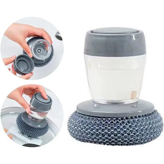 ✨Soap Dispensing Palm Kitchen Brush | Mess-Free Cleaning!