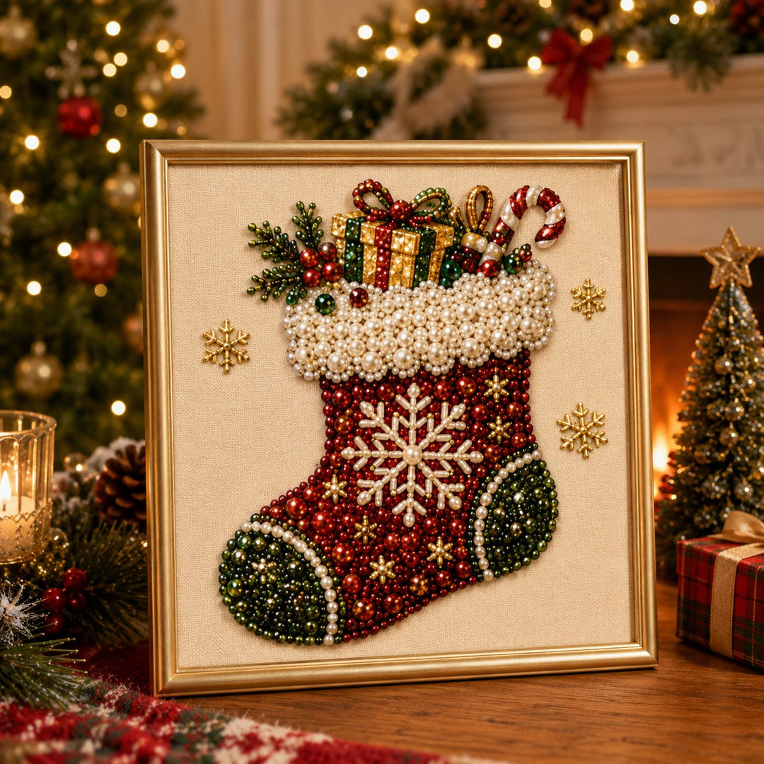 📢📢 50% OFF NOW !!🎄Christmas Pearl Diamond Art Hanging Ornament Kit | Resistant Non-Fading Pearl Beads DIY Handmade Holiday Hanging Decor 🎅💎