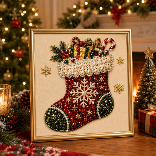 📢📢 50% OFF NOW !!🎄Christmas Pearl Diamond Art Hanging Ornament Kit | Resistant Non-Fading Pearl Beads DIY Handmade Holiday Hanging Decor 🎅💎