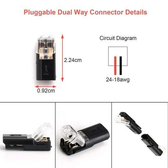 🔥Final Day – Ends Tonight!⏰🏆Double-wire Plug-in Connector With Locking Buckle