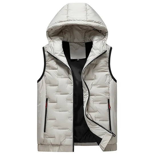 🔥 Layer More, Move Freely | Men's Lightweight Hooded Zip-Up Vest