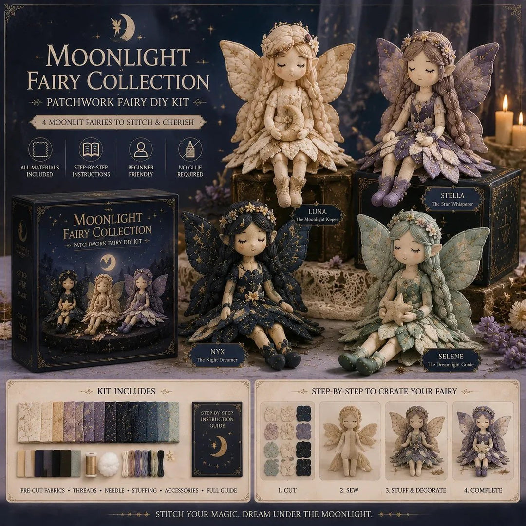 🔥 LIMITED-TIME 50% OFF！🧵 Patchwork and creative collage kit – get inspired by the magical world of fairies and create your own pieces using fabrics, colors, and plenty of imagination! ✨🌸