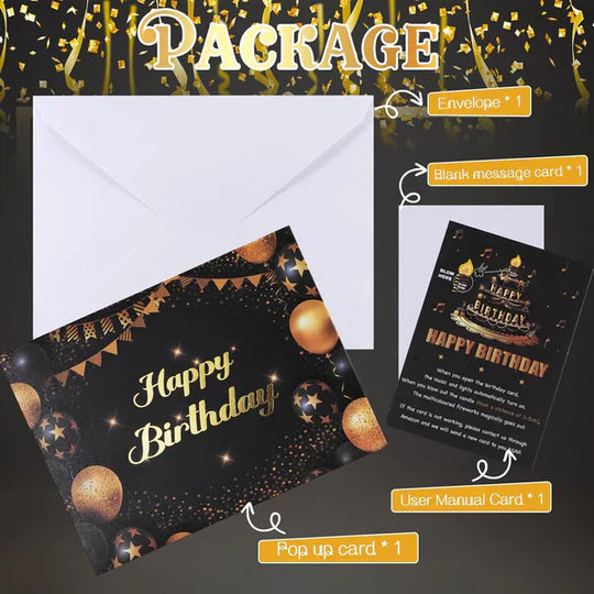 🎉3D Pop Up Musical Birthday Card with Lights & Song🎵🎂