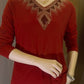 🔥2025 Quality Winter Rhinestone Velvet Long Sleeve T Shirt