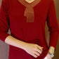 🔥2025 Quality Winter Rhinestone Velvet Long Sleeve T Shirt