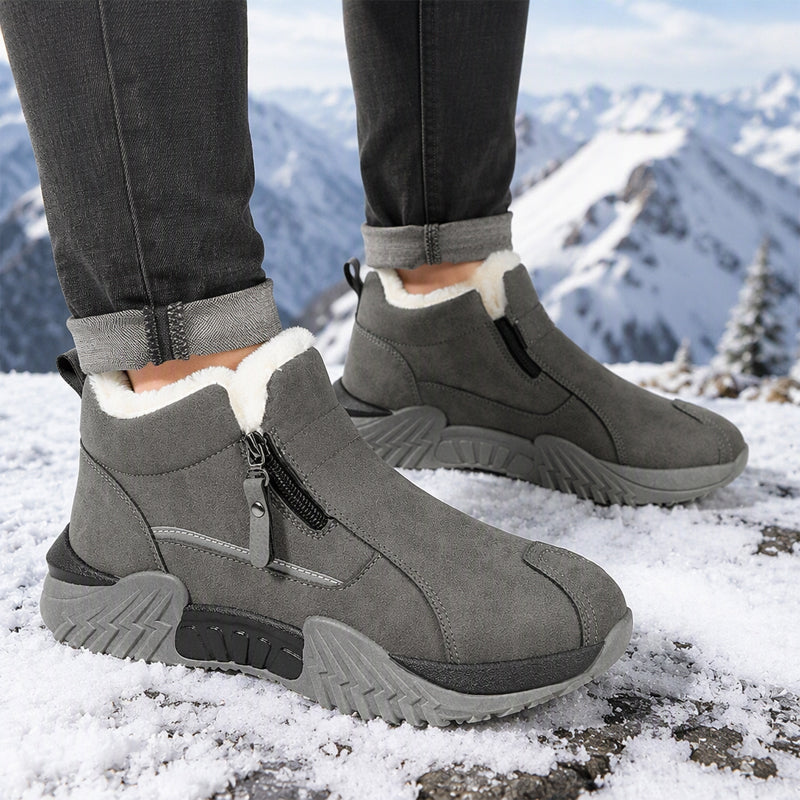 👟 Zip On & Go | Men's Warm PU Leather Casual Sneakers ⚡ Free Shipping