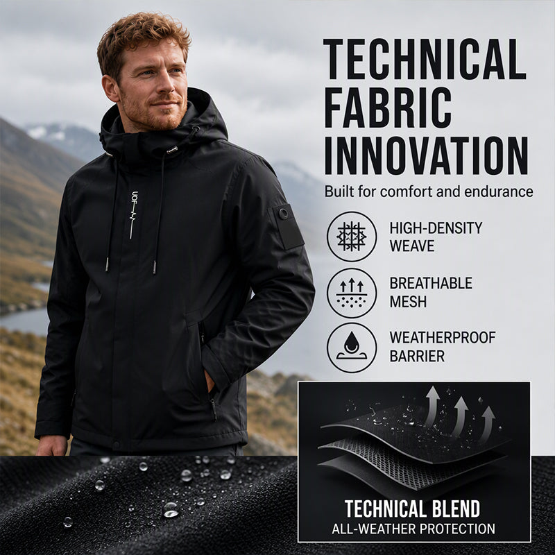 💧🌬️ Men's Hooded Jacket – waterproof & windproof with a drawstring. Ideal for the outdoors & everyday wear. ✓ Durable ✓ Breathable. Check it out now! 🔥🧥