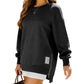 💥Winter Hot Sale 50% Off💥Long Sleeve Pullover Zipper Slit Casual Sweatshirt Dress