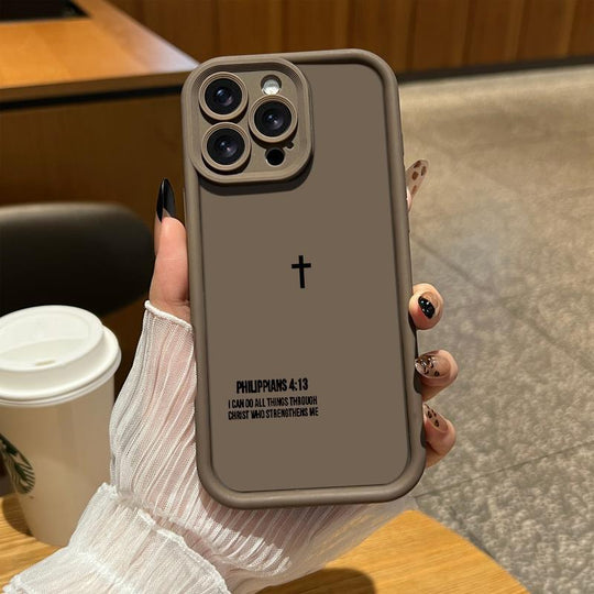 🔥50% off, while stocks last! 🎉Bible Text TPU Case for iPhone Galaxy,Shockproof Anti-Drop Phone Case Cute Gift for Her.