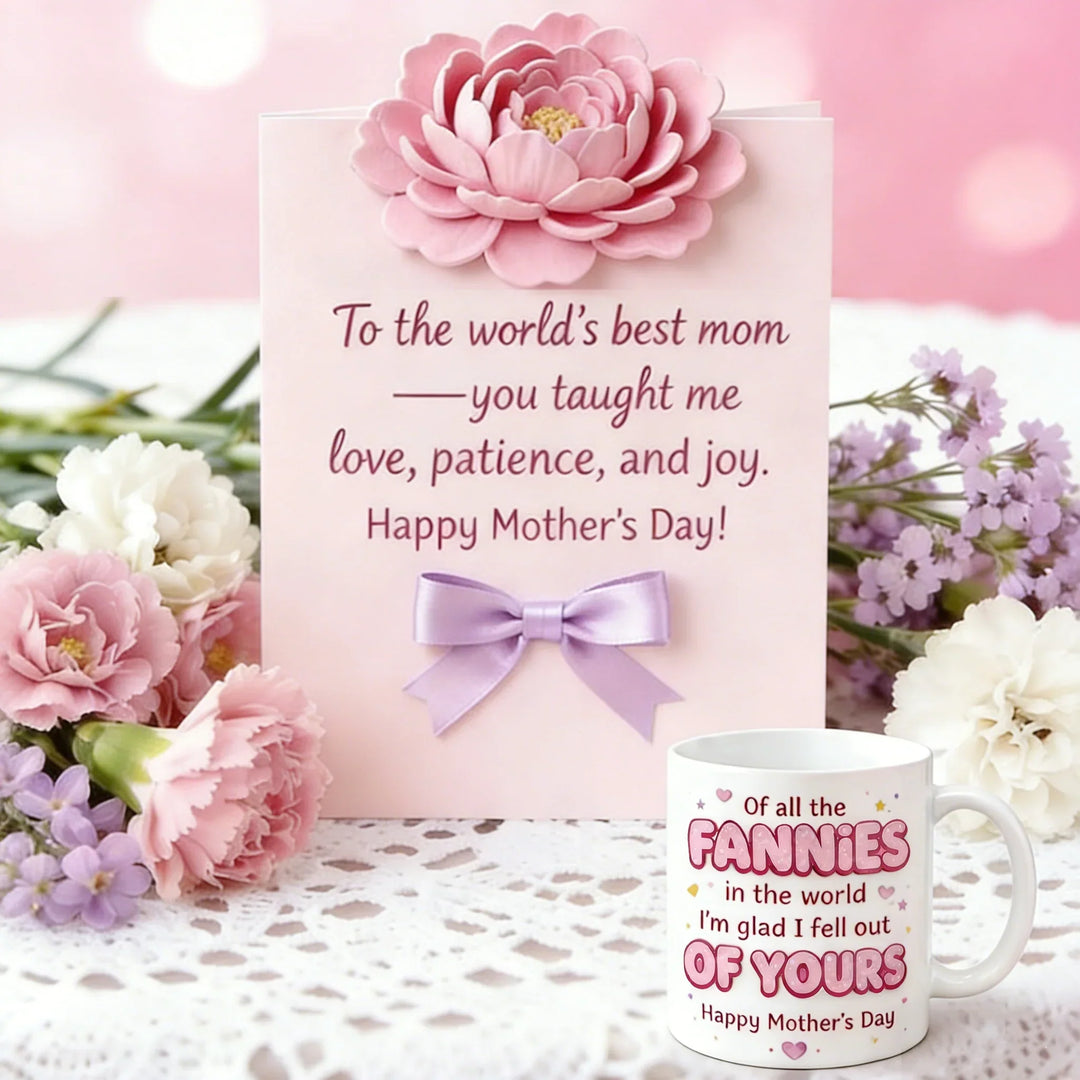 🌸🎁 Mother's Day Mug - "Of all the women in the world, I'm glad I fell out of yours"