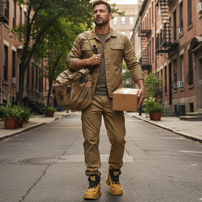 🔥50% OFF🔥Men's Outdoor Swivel Buckle Work Shoes 🔄👞 – Waterproof 💦, Anti-slip 🚶‍♂️, Comfortable , Breathable 🌬️