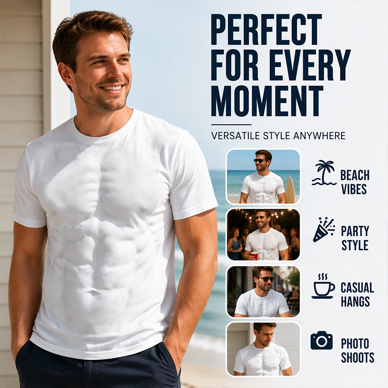 Bestseller🏆👕 Men's 3D Digital Print Muscle Shirt – Statement Style & All-Day Comfort for Every Look