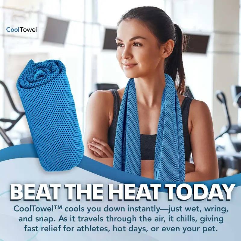 ⏰Summer Sale Buy 1 Get 1 Free❄💦Cold Sweat Towel You Can Use Anywhere, Anytime! Reusable Soft Absorbent Cooling Portable– UK Ready!