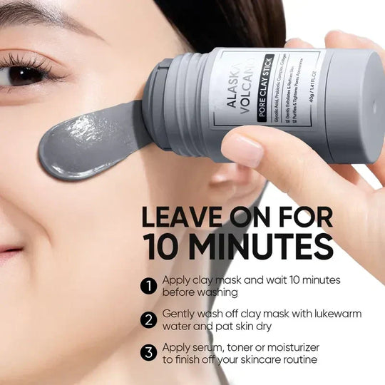 Dual Clay Mask Stick Set — Mugwort Clarifying / Volcanic Mud Detoxifying / Brightening & Even-Toning
