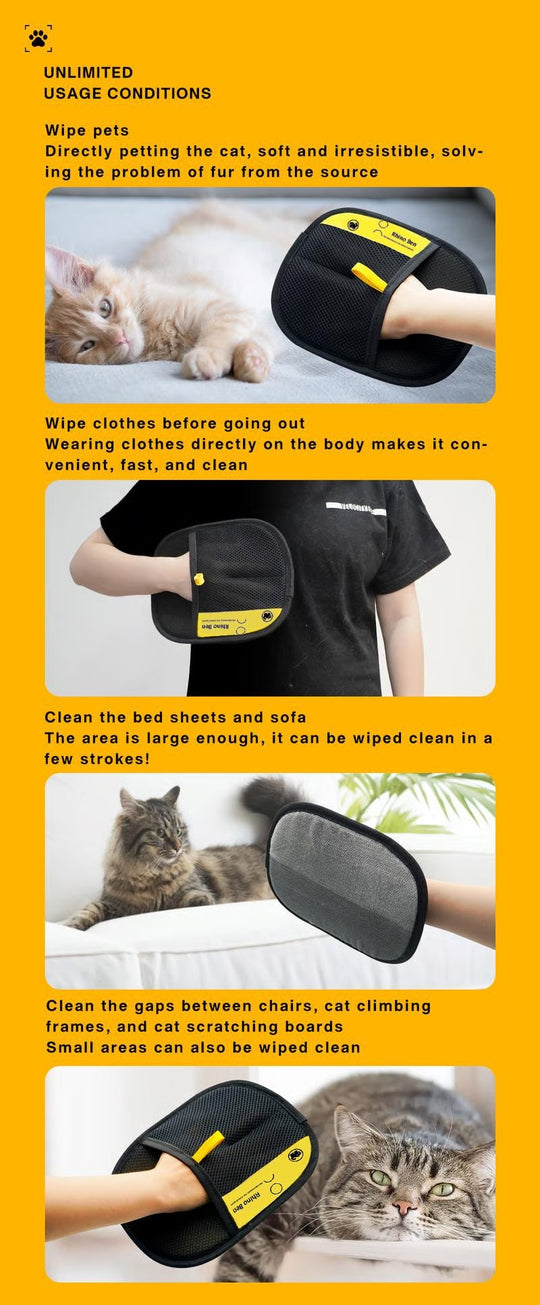 ⚡ 50K+ SOLD! 🎁Reusable Electrostatic Pet Hair Removal Glove - Works on Clothes, Couch, Car & All Fabric Surfaces