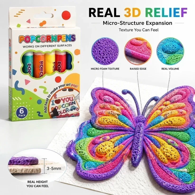 🎁🔮Magic Pen – Draw 3D with one stroke!🎄 DIY Bubble Popcorn Drawing Pens& Buy 3 Pay 2 🔥