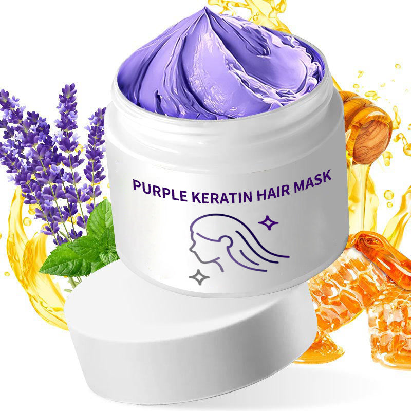 ✨ Purple Keratin Hair Mask - Tones Blonde, Silver & Gray Hair | Anti-Brass + Color Lock