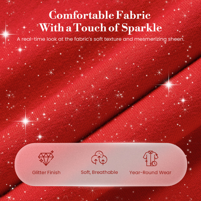 Women's Glitter Pullover Sweater & Pants 2-Piece Set