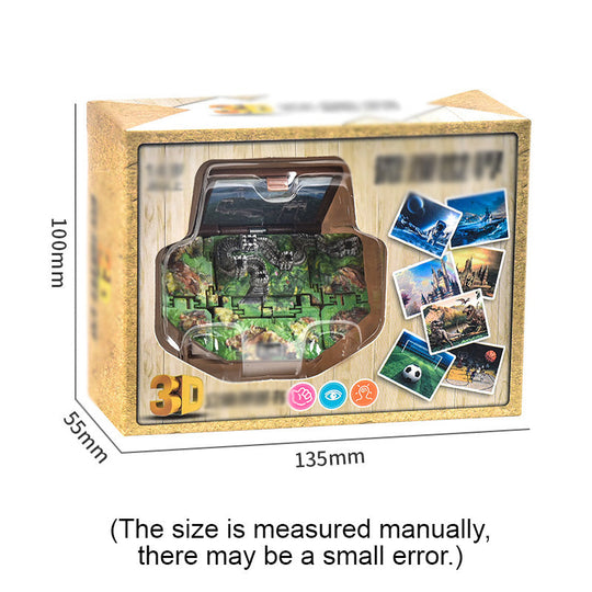 3D Foldable Dinosaur Castle Book Keychain