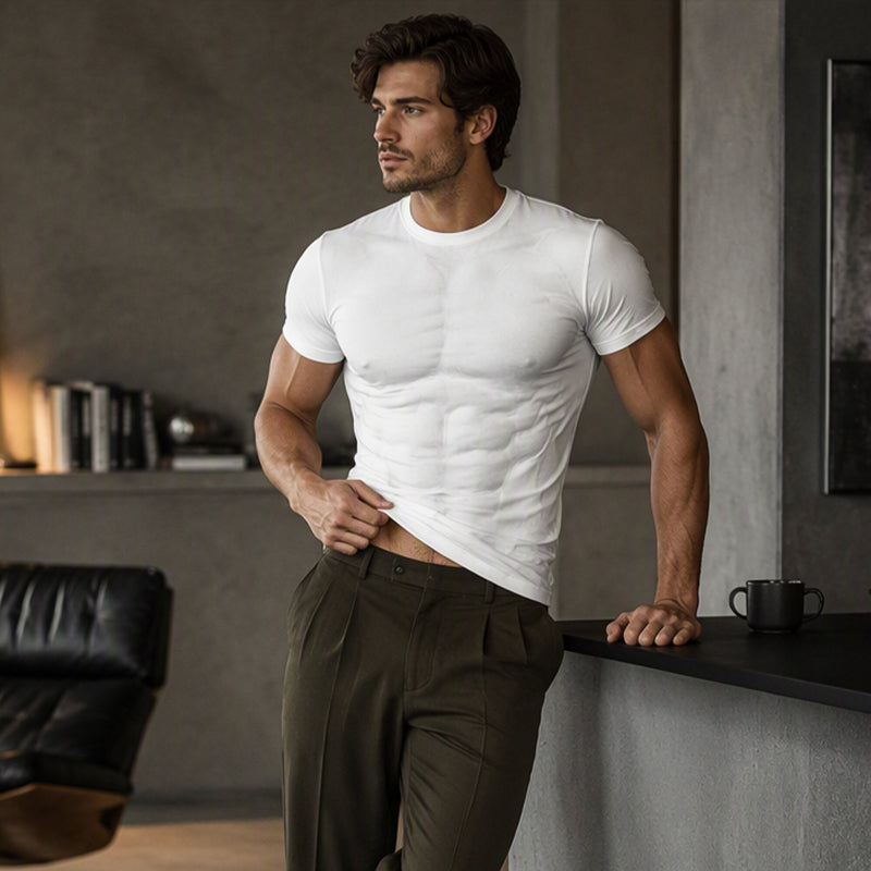 Bestseller🏆👕 Men's 3D Digital Print Muscle Shirt – Statement Style & All-Day Comfort for Every Look