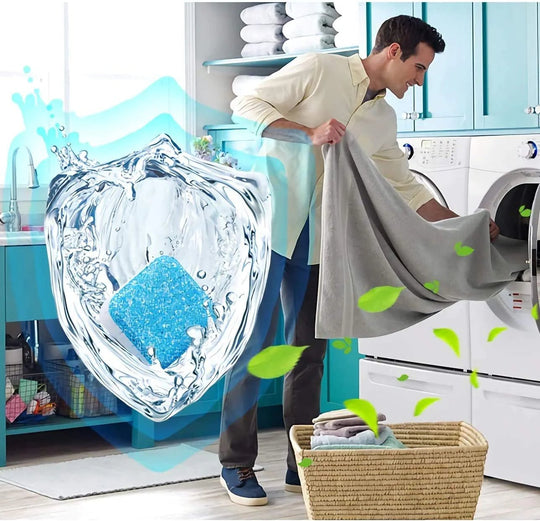 🧼Washing Machine Deep Cleaner Tablets – Eliminates 99% Germs, Removes Odors & Prevents Mold 🧽