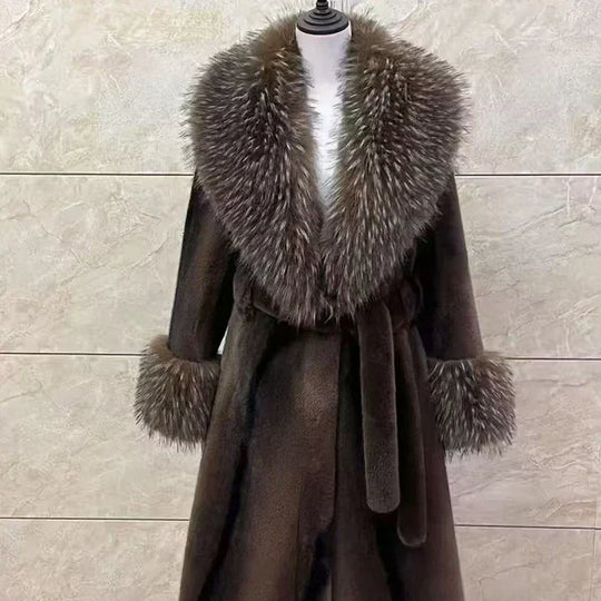 🎁2026 New Arrivals 60% OFF💥Women's Leopard Print Fluffy Faux Fur Coat with Belt🔥🔥