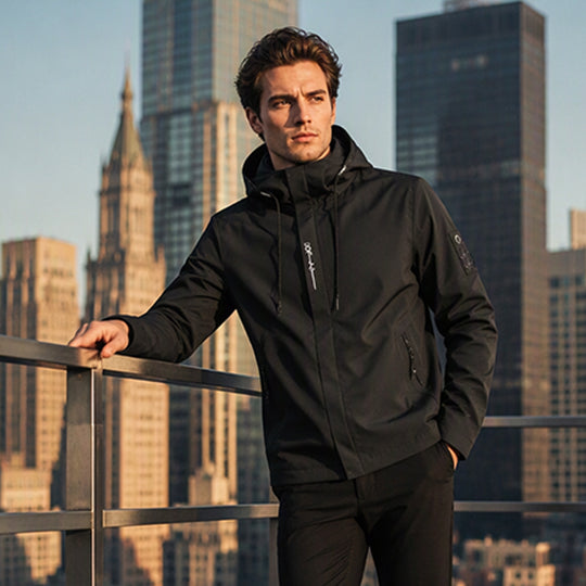 💧🌬️ Men's Hooded Jacket – waterproof & windproof with a drawstring. Ideal for the outdoors & everyday wear. ✓ Durable ✓ Breathable. Check it out now! 🔥🧥