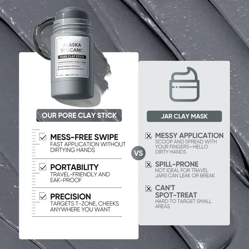 Dual Clay Mask Stick Set — Mugwort Clarifying / Volcanic Mud Detoxifying / Brightening & Even-Toning