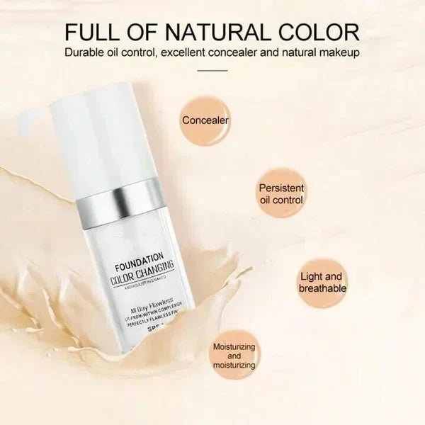 🎁 KÖP 1 FÅ 1 GRATIS! ✨ Färgförändrande foundation för mogen hud - Felfri täckning, naturligt utseende & Långvarig återfuktning 💧💄