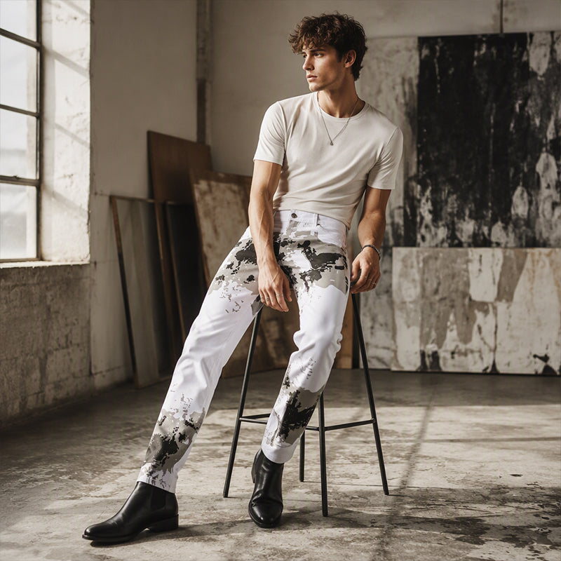 Men's Trendy Camo Slim Jeans