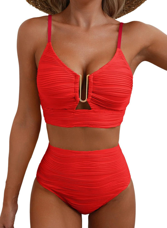 🔥The swimsuit you absolutely must own in 2026🎁 Women's High-Waisted Push-Up Bikini