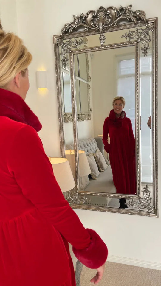 Solid Color Pleatd Midi Swing Dress