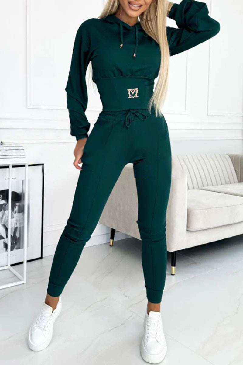 Women's Two-Piece Hooded Tracksuit Set