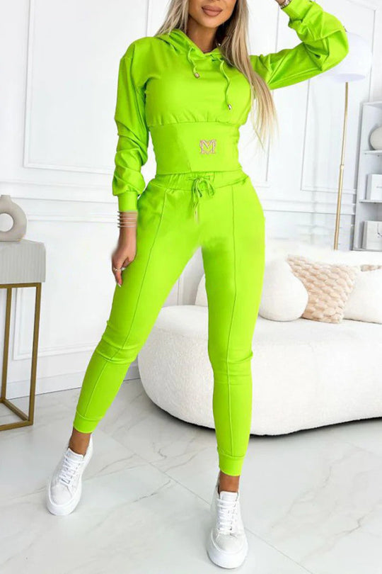 Women's Two-Piece Hooded Tracksuit Set