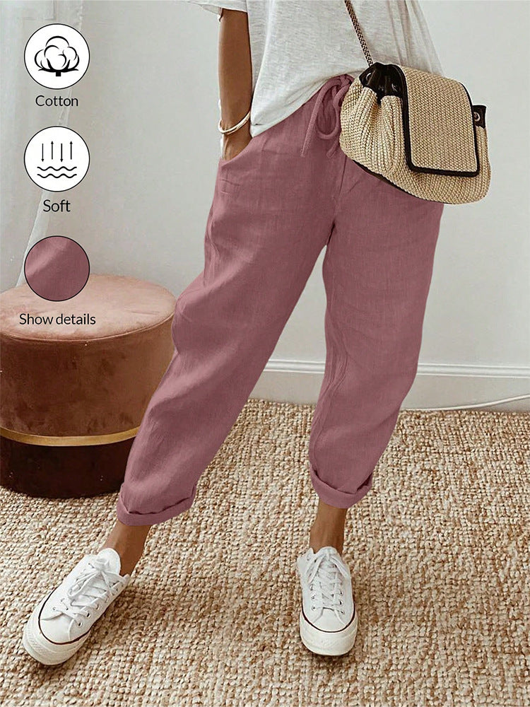 👖 20% OFF NOW ! ⚡ Casual Cotton and Linen Pants for Women – Skin-friendly Breathable, Loose Fit & All-match Daily Wear Design ☁️