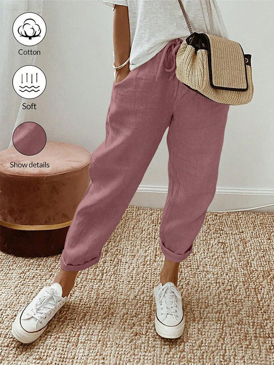 👖 20% OFF NOW ! ⚡ Casual Cotton and Linen Pants for Women – Skin-friendly Breathable, Loose Fit & All-match Daily Wear Design ☁️
