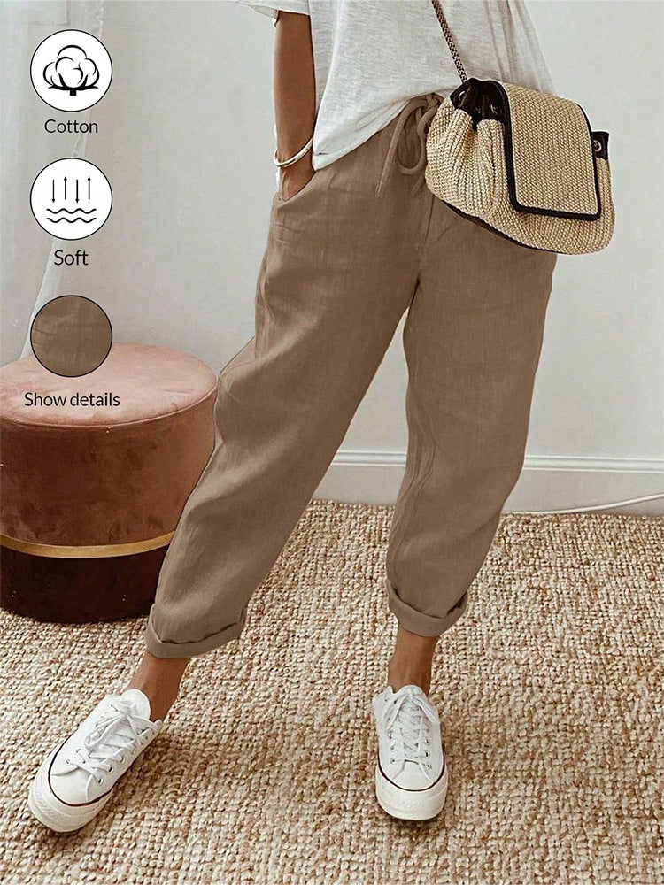 👖 20% OFF NOW ! ⚡ Casual Cotton and Linen Pants for Women – Skin-friendly Breathable, Loose Fit & All-match Daily Wear Design ☁️