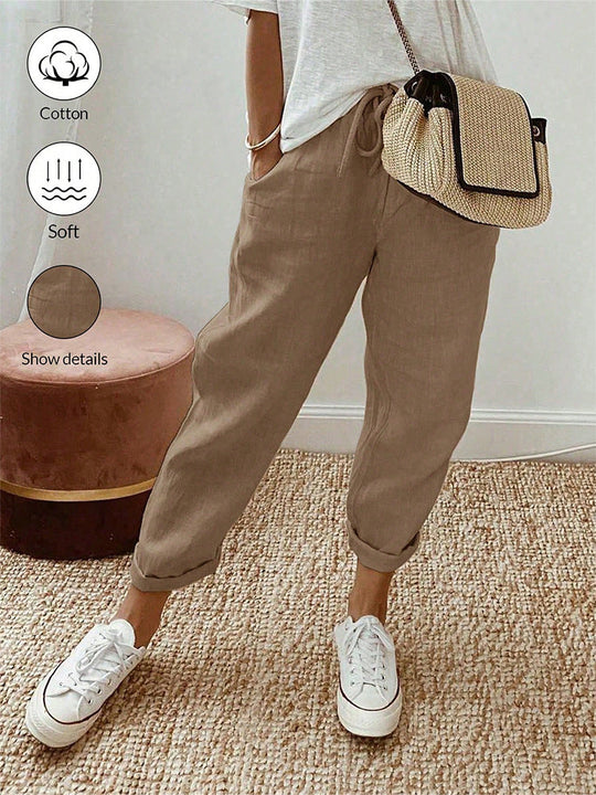 👖 20% OFF NOW ! ⚡ Casual Cotton and Linen Pants for Women – Skin-friendly Breathable, Loose Fit & All-match Daily Wear Design ☁️