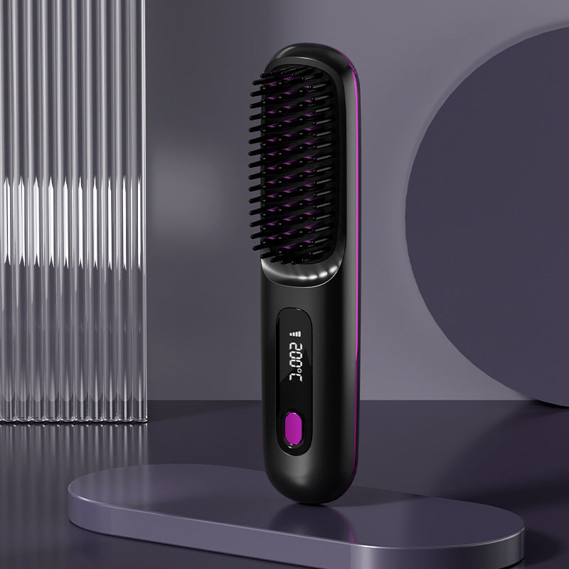 🔥🏆2026 New Year Sale 50% OFF💁‍♀️Wireless Ceramic Heating Hair Straightening Hairbrush