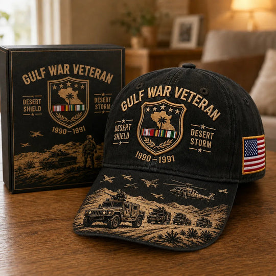 LAST DAY SALE 30% OFF⚡50K+ SOLD!!⚡Gulf War Veteran Desert Shield & Desert Storm Commemorative Cap