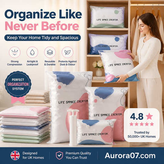 ⏳Time-Limited Special⏰No‑Pump Vacuum Storage Bags – Press & seal, no pump needed. Saves 80% space, keeps clothes dry & dust‑free. Perfect for bulky bedding & off‑season gear. 🛏️🗄️