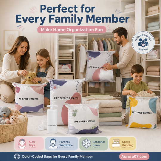⏳Time-Limited Special⏰No‑Pump Vacuum Storage Bags – Press & seal, no pump needed. Saves 80% space, keeps clothes dry & dust‑free. Perfect for bulky bedding & off‑season gear. 🛏️🗄️